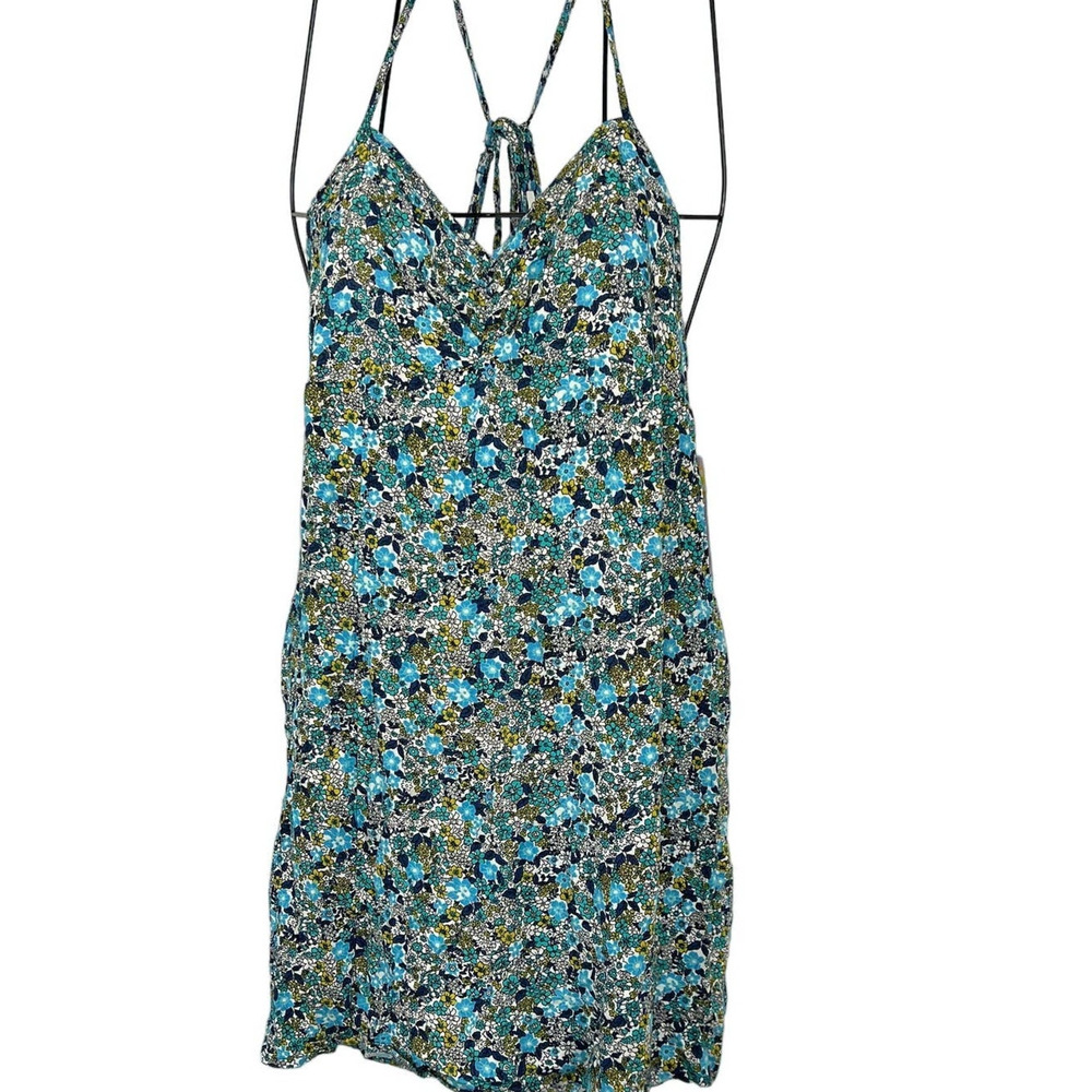 Wild Fable Women's Blue Floral Sleeveless Fit and Flare Dress - Medium - NWT